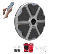 MAGIC SELECT Musical Boxing Machine. Wall Training Equipment with LED, Boxing Gloves, Bluetooth, and Lights in Rhythm with Music. Boxing Machine for Kids/Adults. (9 modes, 43x43 cm)