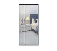 Magic Self-Adhesive Magnetic Curtain,Screen Window,Mosquito,Automatic Closing,Super Strong Force,Door Mosquito Net Mesh for Indoor and Outdoor use(Black - Left Open,W80cm x h220cm)