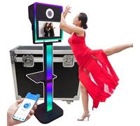 Magic Selfie Mirror 15.6 Inch with Touch Screen, DSLR Photo Booth, APP Control, Light/Angle Adjustable, RGB Fill Light + Carrying Case, Suitable for Maria