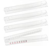 magic sewing machine Acrylic Mahjong Racks with Magnetic Pushers, Set of 4 Clear 17.5-Inch Tile Rack and Pusher Combos with Silicone Non-Slip Pads, Modern American Mahjong Accessories (Clear, 17.5)