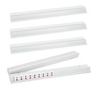 magic sewing machine Mahjong Racks with Pushers, Set of 4 Wooden American Majiang Tile Racks, Modern Mahjong Racks with Built-in Pushers (White)