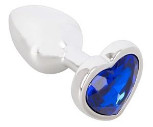 Magic Shiver Butt Plug Metal Metal + Stone Made of Abs in Blue 7 cm