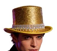 Magic Show Bow Tie Top Hat - Wool 26x12cm Circus Hat | Victorian Lincoln Costume Ĥat,for Adult Cosplay Magic Show Party Carnival Masquerade Costume