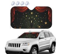 Magic Show Car Windshield Sun Shade,Foldable Front Window Sun Visor Protector Uv Reflective Windshield Sunshade Covers Universal Car Accessories 55x30 Inch