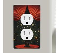 Magic Show Duplex Receptacle Outlet Covers, 1-Gang Standard Size Wall Plates, Unbreakable Polycarbonate Dual Outlet Faceplates Covers For Kitchen Home Kids Room Decor 4.5" X 2.76"