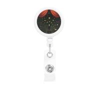 Magic Show Retractable Badge Reel Holder with Clip and Keychain Name Badge Reel Funny Cute Badge Clips Id Card Badge Holder for Office Worker Doctor Nurse