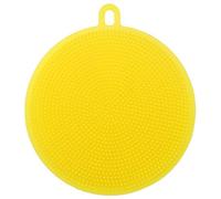 Magic Silicone Dish Bowl Cleaning Brush Multifunction Scouring Pad Pot Pan Wash Brushes Kitchen Cleaner Washing Tool, yellow, 1 Piece