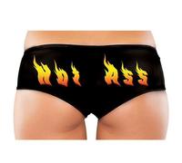 Magic Silk Women's Wise Cracks Hot Ass Graphic Boyshort, Small/Medium, Black/White