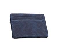 Magic Slim Wallet, Magic Leather Wallet | Minimalist PU Leather Wallet with Magic Money Clip and Card Holder | Card & Cash Organizer, Money Wallet for Men, blue, Fare riferimento alla descrizione