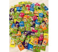 Magic Sour Chews - 1kg bag - Approx 100 Mini Chews - Fruit Flavour Stripes Sweets - Individually Wrapped - Party Bag Sweets - Pinata Filler