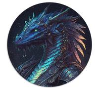Magic Space Dragon Puzzles for 1000 Piece Round JigsawPuzzle 1000 Pieces for Adults Ideal for Family Fun, Relaxation (Size 67.5x67.5cm)