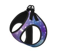 Magic Space Print Adjustable Harness Leash Set For Cats And Dogs, Soft Breathable Kitten Puppy Mesh Vest With Reflective Design, Escape-Proof Lead For Small Pets Walking Training
