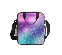 Magic Space Print Clear Pvc Waterproof Tote Transparent See Through Lunch Handbag,Travel Toiletry Bag,Women Men Work Shopping