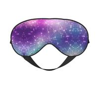 Magic Space Print Sleep Mask Silk Eye Cover Soft Satin Blindfold Elastic Strap Night Eyeshade Travel Nap for Women Men