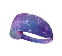 Magic Space Print Sports Headbands For Men Women, Moisture Wicking Sweat Band Elastic Wide Hair Bands,For Running, Cycling, Basketball, Gym Exercise, Football
