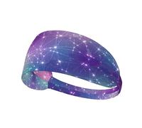 Magic Space Printed Running Headband Women, Foldable Adjustable Width, Non Slip for Workout Washing and Spa