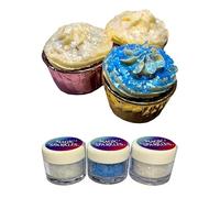 Magic Sparkles Edible Glitter Flakes - Winter Snowflake Collection. Perfect For Decorating Cakes, Snacks And More! (Pack Of 3 : 3g Per Pot)