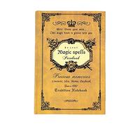 Magic Spell Book: 160 Ruled Spells Records & More Paperback Notebook/Journal Large Pentacle (Magick Gifts) (Yellow)