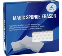 Magic Sponge Eraser 2 Pack - Extra Durable Melamine Cleaning Pads | Multi-Surface Stain Remover for Walls, Kitchen, Bathroom, Shoes & More | No Chemicals Needed