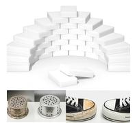 Magic Sponge Eraser, 50Pcs White Melamine Cleaning Sponges, Multi-Use Non-Scratch Scourers Sponge for Deep Cleaning Kitchen, Dish, Bath, Shoes, Walls