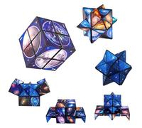 Magic Star Cube - 2 in 1 Galaxy Infinity Cube, Creative Puzzle Game for Children's Intellectual Development, Educational Sensory Toys for Adults to Decompress, Relax and Exercise Finger Flexibility