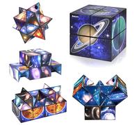 Magic Star Cube 2 in 1,Infinity Cube,Speed Cube,Smooth Surface Solid & Durable,3D Assembly Fidget Stress Anxiety Relief,Brain Teaser,Durable Puzzle Cube for Kids and Adults (Star)