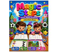 Magic Steps - Trace, Match & Play Activity Adventure Book: 110-Page Preschool Workbook with Alphabet & Number Tracing, Shadow Matching & Hidden Object Activities for Kids Ages 3-5