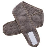 Magic Sticker Coral Fleece Hairband Makeup Toweling Hair Wrap Head Band Stretch Salon SPA Facial Headband Shower Hair Accessorie(Dark Grey)