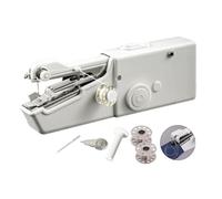 Magic Stitch Mini Sewing Machine - Quick Stitching, Fabric Repairing, Ideal for Clothes, Denim, Curtains (White)
