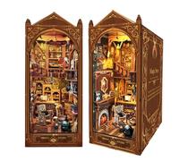 Magic Store Book Nook KitDollhouse Booknook Bookshelf Insert Decor Alley DIY Miniature House Kit Age 14+ with Led Light Crafts for Adults and Teens to Build-Creativity Model Gift