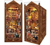 Magic Store Book Nook KitDollhouse Booknook Bookshelf Insert Decor Alley DIY Miniature House Kit with Led Light Crafts for Adults and Teens to Build-Creativity Model Gift