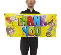 Magic Streamer Silk (Real Silk Version) Magic Tricks Birthday Party Stage Show Ending Use Banner Production Magic Accessories(Thank You)