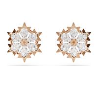 Swarvoski Womens Magic stud earrings Snowflake White Rose gold-tone plated 5627348