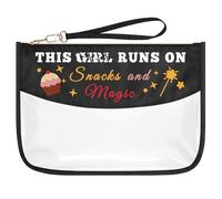 Magic Stuff for Girls Funny Makeup Bag Snack Bags Wizard Gifts Witchy Gift Graduation Birthday Gift for Women Female Best Friend Sister Daughter Bestie Clear Makeup Bag Travel Zipper Toiletry Pouch