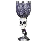 Magic Style Stainless Steel Decorative Goblet,Gothic Skull Wine Goblet Creative 3D, Medieval Fantasy Red Dragon Goblet, Cat SkullWolf DragonChalice Goblet7oz (Skeleton,1PCS)