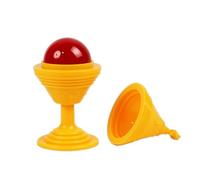 Magic Sun and Moon Cup Trick - Disappearing Egg Illusion, PVC Material, Magic Prop for Magicians, 4x11cm