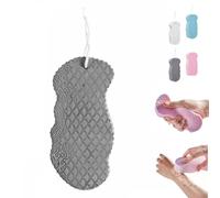 Magic Super Soft Exfoliating Bath Sponge, Magic Exfoliating Bath Sponge 3D, Radiant Skin Exfoliating BathSponge, Exfoliating Body & Face Dead Skin Remover (Gray)