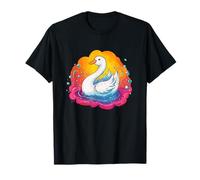 Magic Swan Duck Color Splash Sunset Lake T-Shirt