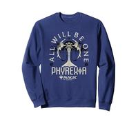 Magic: The Gathering All Will Be One Phyrexia Tonal Logo Sweatshirt, Adult Unisex, Navy Blue, Medium