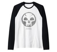 Magic: The Gathering Black Mana Raglan Baseball Tee