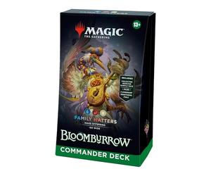 Magic: The Gathering Bloomburrow Commander Deck - Family Matters (100-Card Deck, 2-Card Collector Booster Sample Pack + Accessories) (English Version)