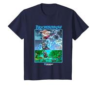 Magic: The Gathering Bloomburrow Panels T-Shirt, Youth, Navy Blue, X-Small
