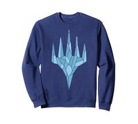 Magic: The Gathering Blue Crystal Sweatshirt, Adult Unisex, Navy Blue, X-Large