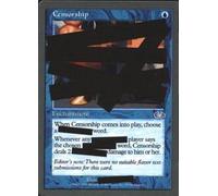 Magic The Gathering - Censorship - Unglued Card (1 Count, Blue, Uncommon, 1998)