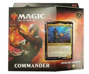 Magic The Gathering - Commander Legends Heat of Battle DE: Classic Fantasy Card Game for Adults (36+) - 100 Cards, 1 Premium Card, 10 Tokens, Deck Box, Life Counter
