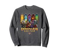 Magic the Gathering Dominaria Stained Glass Sweatshirt, Adult Unisex, Dark Heather Grey, Large