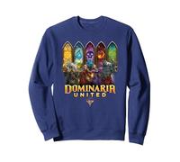 Magic the Gathering Dominaria Stained Glass Sweatshirt, Adult Unisex, Navy Blue, Small