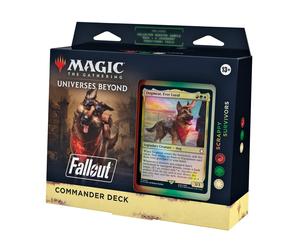 Magic: The Gathering Fallout Commander Deck - Scrappy Survivors (100-Card Deck, 2-Card Collector Booster Sample Pack + Accessories)