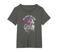 Magic: The Gathering- Liliana Rule The Dead T-Shirt, Women's Plus, Asphalt Grey, 1X