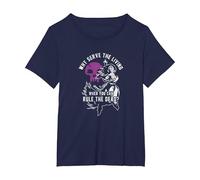 Magic: The Gathering- Liliana Rule The Dead T-Shirt, Women's Plus, Navy Blue, 1X